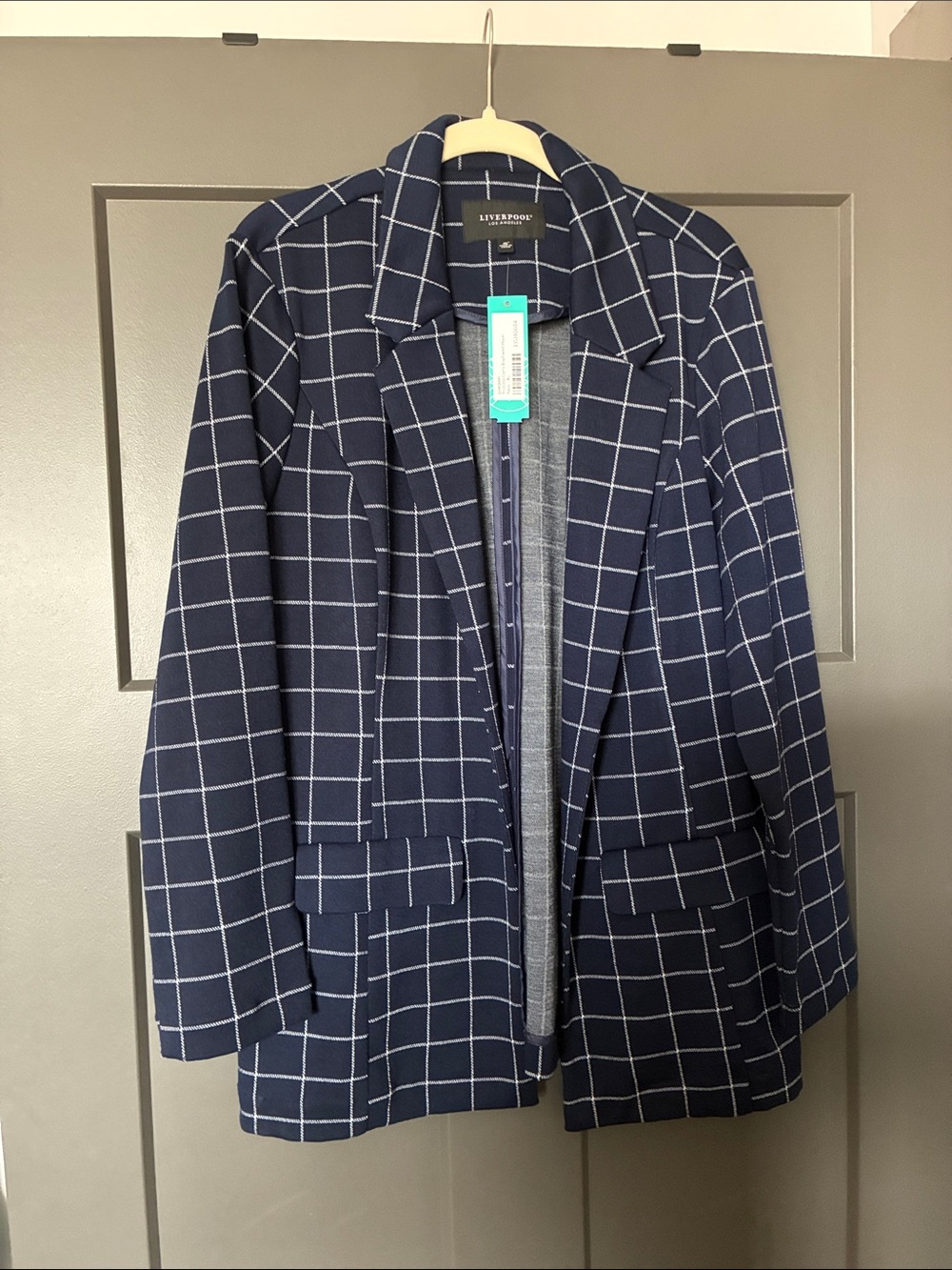 Liverpool Navy Check Blazer